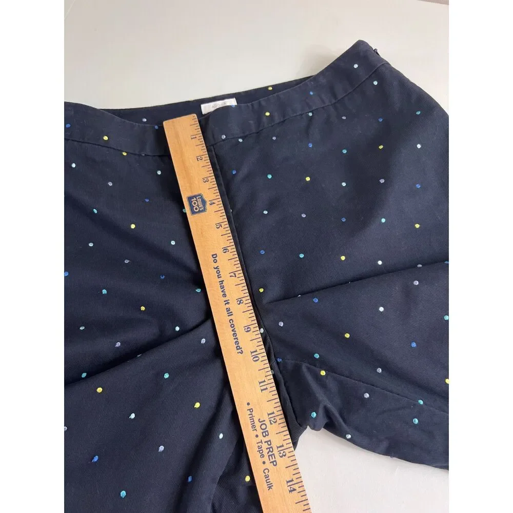 Liz Claiborne Women's Audra Pants Navy Blue Polka Dot Lined Size 12
